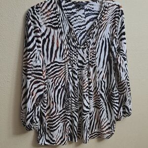 Liverpool Size Large Animal Print Women's Top